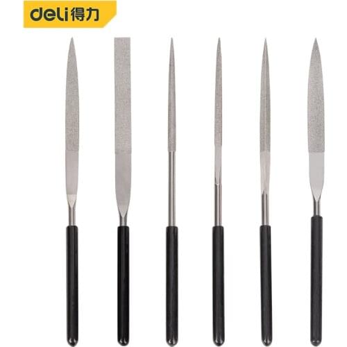 Deli DL352506 6pcs Diamond Mini Needle File Set Hand Tools Filing Of Metal Wood Glass DIY Tools Grinding And Chamfering Tools