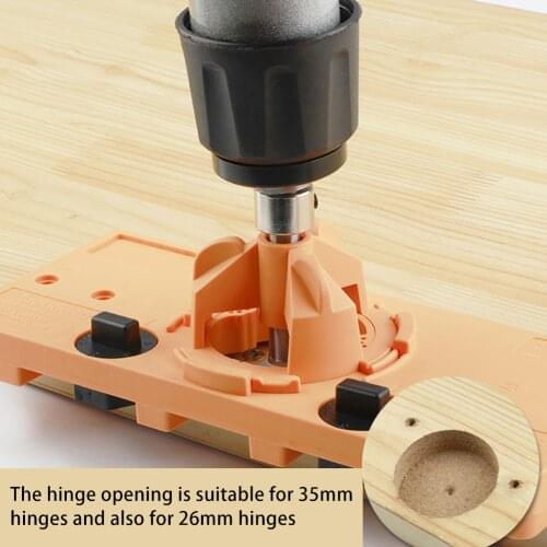 35mm Cup Style Hinge Jig Boring Hole Drill Guide Forstner Bit Wood Cutter Positioner Guide Locator Jig Carpenter Woodworking DIY