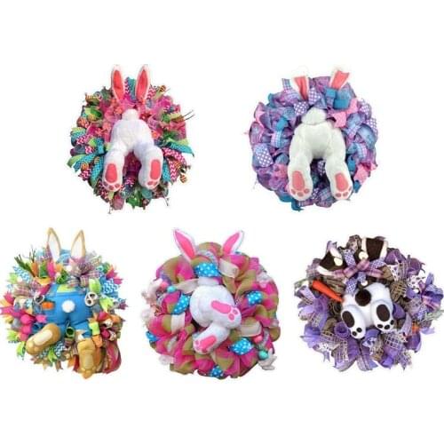 Easter Bunny Door Window Decoration Garland Cartoon Animal Ornaments For Home