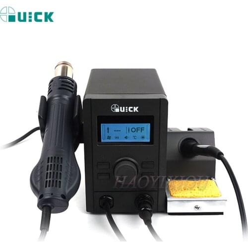 QUICK 715 2 In 1 Hot Air BGA Rework Station & Soldering Station Combined Quick 2008 Air Gun and 936A Electric Soldering Iron