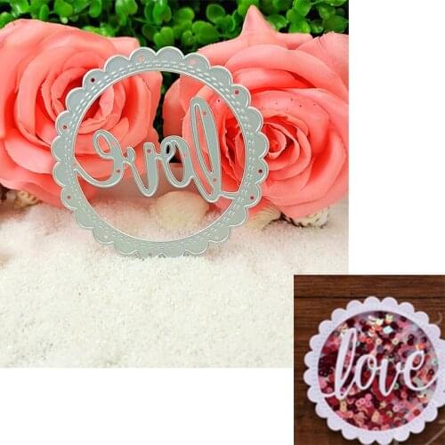 Suitable for Valentines Day metal cutting die and scrapbook DIY embossing paper process 3D greeting card love word 2021 NEW