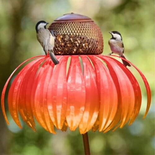 Garden Bird Feeder Petals Sahpe Sensation Pink Coneflower Bird Feeder Wild Bird Feeder Gazebo Hummingbird Feeder Feeding Bird