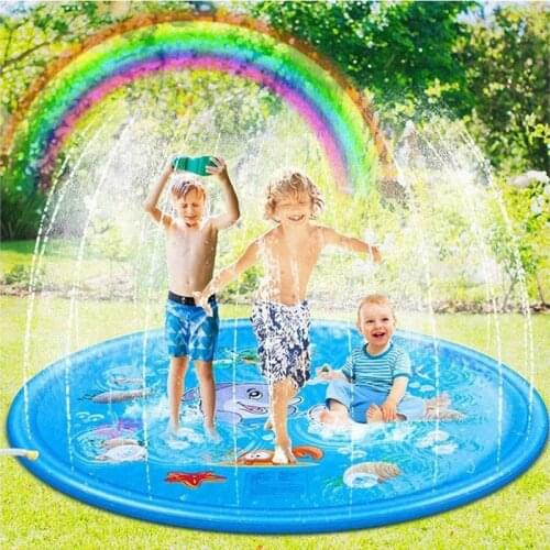 Sprinkler Mat Childrens Toy PVC Cartoon Mobile Sprinkler Mat Lawn Pool Dolphin Sprinkler Mat