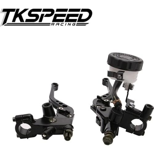 Universal CNC 22mm Motorcycle Brake Clutch Levers Master Cylinder Reservoir Set For Honda Suzuki Kawasaki Yamaha D10