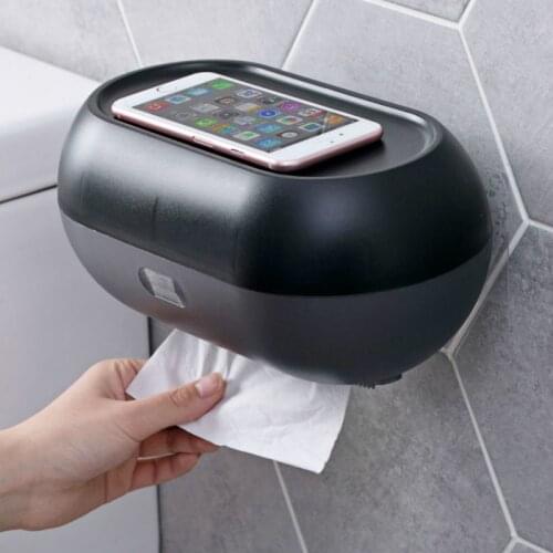 Waterproof Toilet Paper Holder Creative Plastic Bathroom Toilet Roll Holder Wall Mounted Kitchen Paper Towel Shelf mx9091345