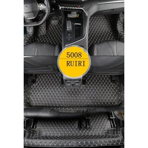 Best quality! Special car floor mats for Peugeot 5008 7 seats 2019 waterproof durable carpets for 5008 2018 2017,Free shipping