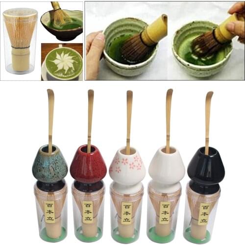 Japanese Style Matcha Tea Whisk Set Bamboo Tea Scoop Gift for Tea Lovers