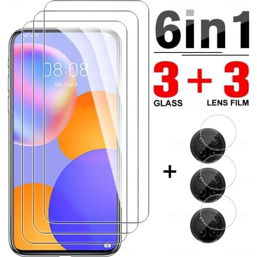 6-in-1 Tempered Glass For Huawei Y5 Lite 2018 Y5 2019 Screen Protector For Huawei Y6 Pro 2019 Y7 2019 Y9a phone Camera Lens Film