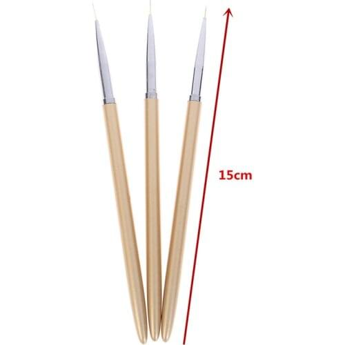 1/3Pcs/set Nail Art Line Painting Brushes Thin Liner Drawing Pen Nail Art Manicure Tools Set