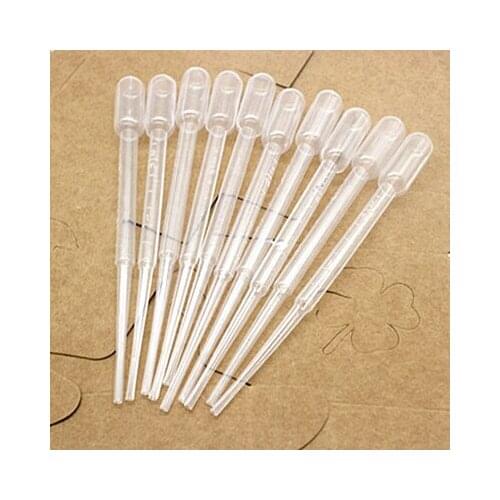 100PC Disposable plastic straws graduated dropper kitchen tools 14.8cm