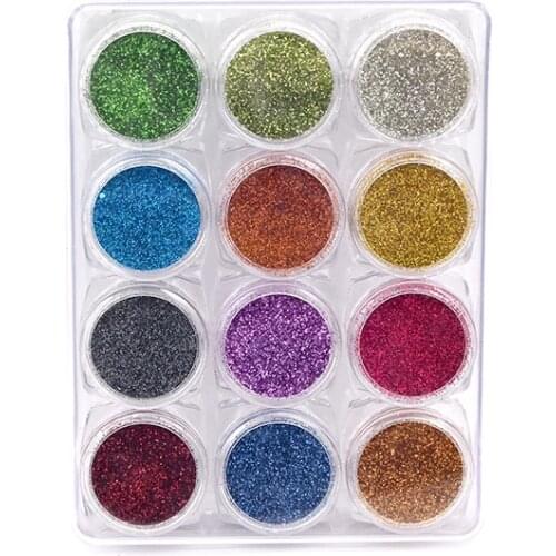 12 pcs fine eyeshadow set glitter and glitter manicure set glitter tattoo sets for makeup Nail art