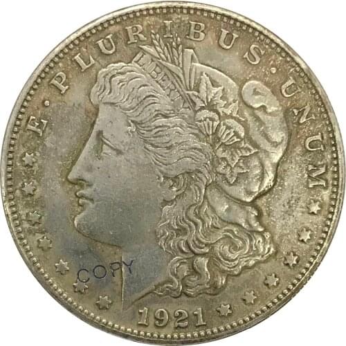 1921 United States Morgan 1 One Dollar Cupronickel Plated Silver Collectibles Copy Coin
