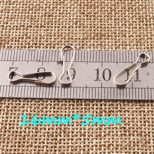 200 PCS Silver Lanyard Hooks,16MM snap clips Findings,small lanyard hook,craft supplies for Face Mask Lanyard