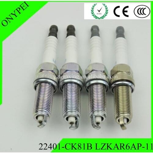 4-6PCS 22401-CK81B LZKAR6AP-11 Platium Spark Plug For NISSAN QASHQAI TIIDA X-TRAIL NV200 NOTE MARCH SENTRA 22401CK81B LZKAR6AP11