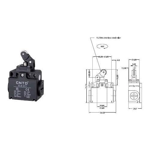 4Pcs/Lot Top Quality Original CNTD CLS-311 Adjustable Arm Limit Switch/Micro Switch Ui 380V Ith 10A ,Economical & plastic type
