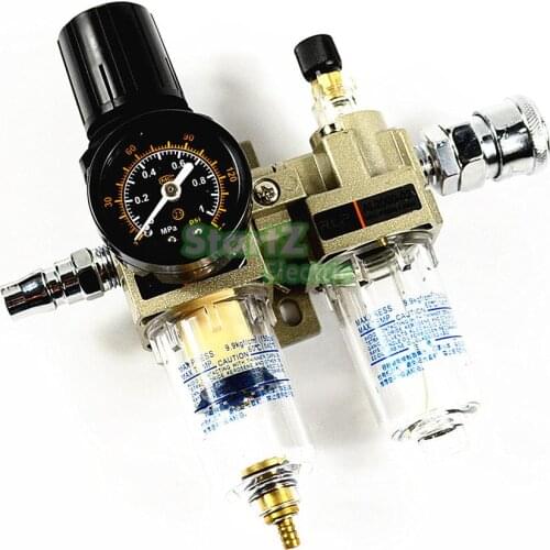 AC2010-02 1/4"PT SMC manual drain type compressing air filter pneumatic gas source processor two joint oil-water separator