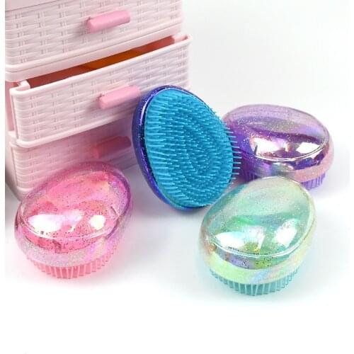 1PC Anti Static Hair Brush Comb Egg Round Shape Soft Styling Tools Hair Brushes Detangling Comb Salon Hair Care comb For Travel