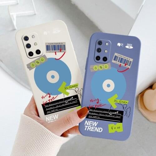 New Trend Funny Square Ultra Thin Liquid Silicone Phone Case For Oneplus 8t Camera Protective Soft Back Cover On 9 9pro 9r pro