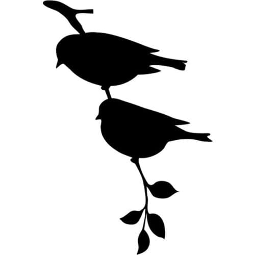 KUCADA cute two birds switch sticker diy home decoration wall sticker for living room mural decal WP1364