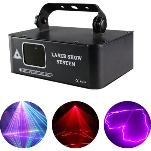 RGB Pattern Laser Projector DMX512 Music Control Mini Laser Scanner DJ Disco Beam Effect Lighting Bar Light Party Show Lasercube