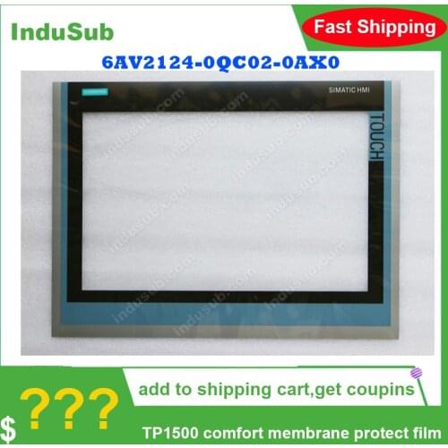 Touch Screen Digitizer for 6AV2 124-0QC02-0AX0 6AV2124-0QC02-0AX0 TP1500 COMFORT Touch Panel with Overlay (protective film)