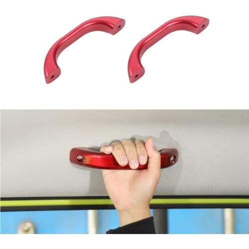 For Suzuki Jimny 2010-2020 Roof Top Grab Handle Cover Armrests Grab Bar Aluminum Red Blue Silver Car Interior Accessories