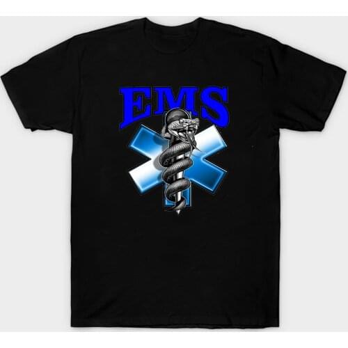 Star of Life Caduceus Paramedic Occupational T-Shirt EMS EMT Summer Cotton Short Sleeve O-Neck Unisex T Shirt New S-3XL