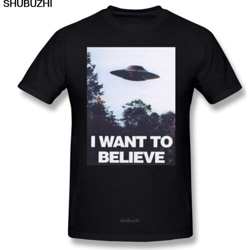 Clown T Shirt The X Files I Want To Believe T-Shirt Men Streetwear Tee Shirt Awesome Printed Cotton Short-Sleeve Tshirt sbz8378