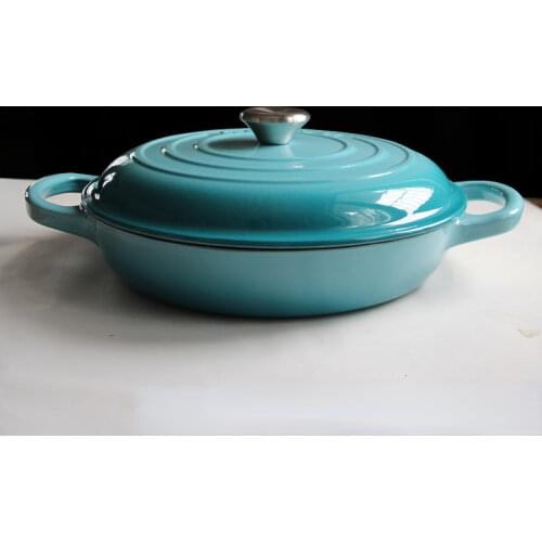 Do not pick the stove 26cm seafood pot stew pot, flush and clean, enamel pot, high value, household cast iron enamel pot