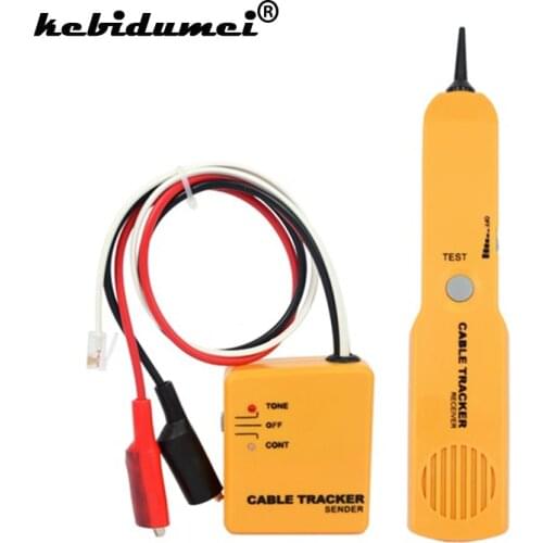 Kebidumei Hot RJ11 Network Telephone Cable Tester Wire Line Finders Cable Detector Networking Tool Kit Sender Receiver Wholesale
