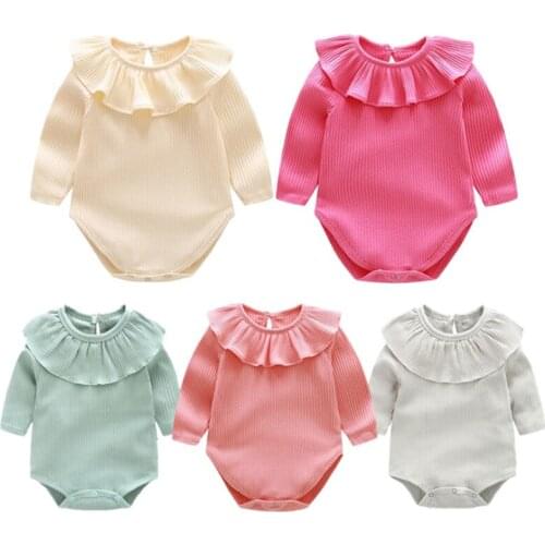 Newborn Baby Girl Romper 2021 Fashion Spring/Summer Candy Ruffle Jumpsuit for babies Baby clothes suit 0-24 months