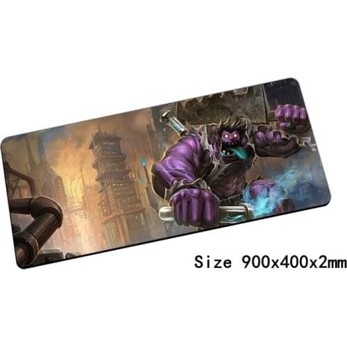 High-end Dr. Mundo mouse pad 900x400x2mm pad mouse lol notbook computer mousepad Madman of Zaun gaming padmouse gamer mouse mats