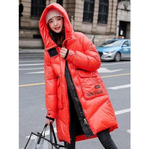 2021 New Winter Women Bubble Coat Long Elegant Fashion Down Cotton Warm Puffer Jacket Ladies Coats and Jackets Female Parkas