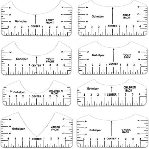 PCS Tshirt Ruler Design Guide For Front And Back Of Clothes Vneck Alignment Tool For Adults Teenagers And Children Efficiently
