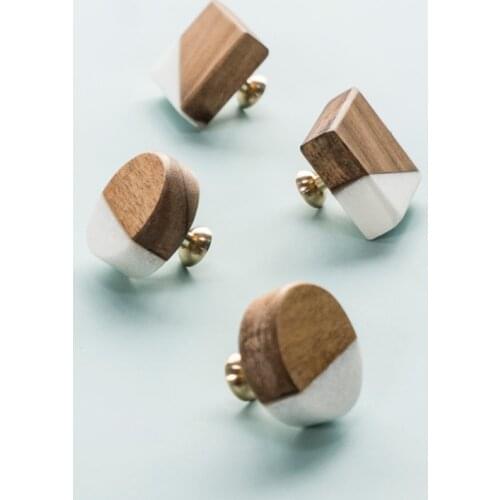 Brass Marble Wood Furniture Handles Stylish Kitchen Cabinet Knobs Drawer Pulls Door Handles and Knobs Decoration