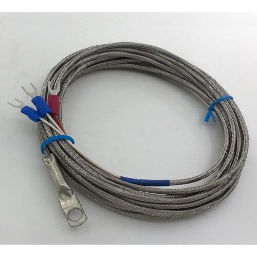 FTARR02 PT100 type 5m metal screening cable 6mm diameter hole ring head RTD temperature sensor