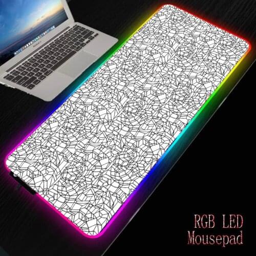 MRGBEST White Wallpaper Gaming MousePad Large Mouse Mat Big Desk Mat Non-Slip Rubber Base Mousepad for Laptop PC Game Waterproof