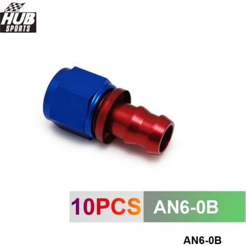 AN6 Straight Degree push on Oil Fuel Line Hose End Fitting HU-AN6-0B