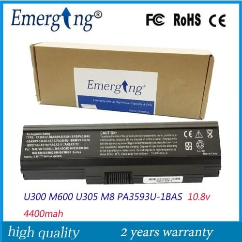 10.8v Japanese Cell New Laptop Battery for Toshiba M8 M600 U300 PABAS111 PA3593U PA3594U