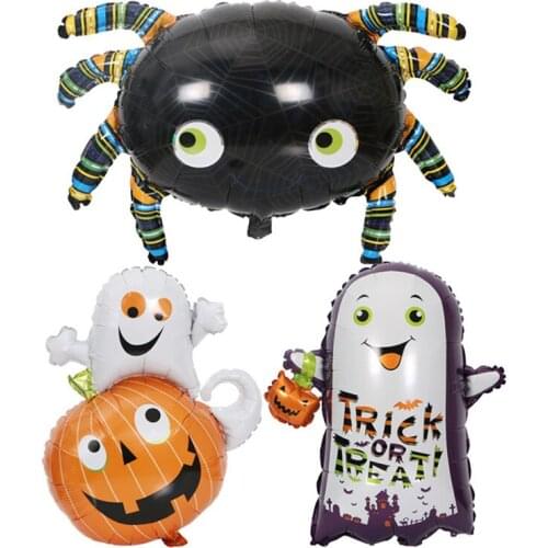 New Halloween Spider Aluminum Film Balloon Cartoon Shaped Balloon Birthday Party Decoration Childrens Toy Balloon