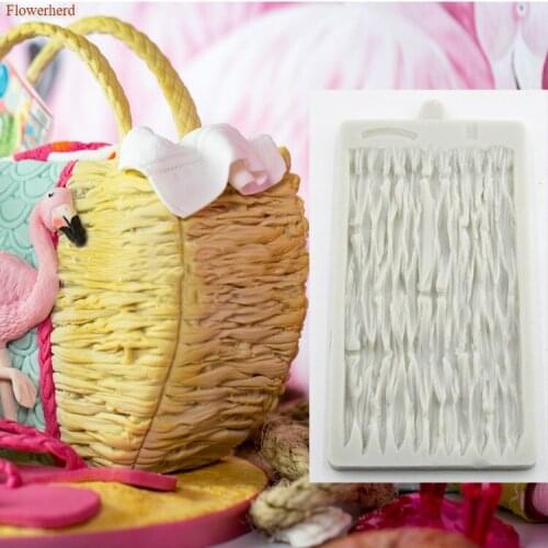 New Woven Belt Bamboo Striped Fondant Cake Mold Silicone Edging Mold Diy Chocolate Silicone Baking Mold Christmas Silicone Mold