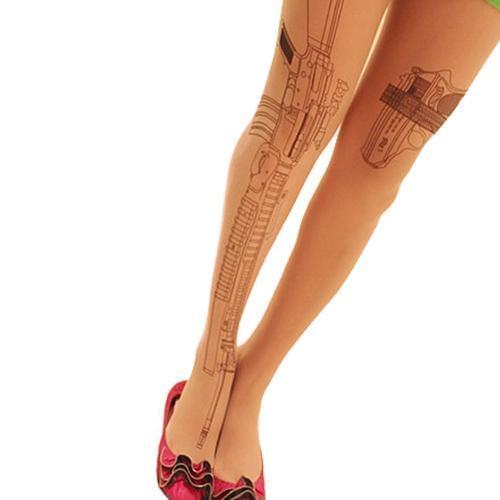 Sexy Womens Stockings Tattoo Printed Transparent Tights Leggings Stocking Pantyhose Spring Autumn Anti Hook Tight Super Elastic