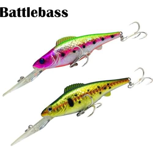 1PCS Floating Minnow Fishing Lure Deep Diving Swimbait Wobbler 12.5cm 15g Jerkbait Artificial Hard Bait Trolling Crankbait Pesca
