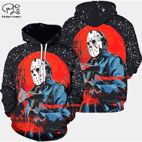 PLstar Cosmos Halloween Terror Horror Movie Cosplay Michael Myers Funny Long Sleeves Streetwear 3DPrint Men/Women Zip Hoodies A1