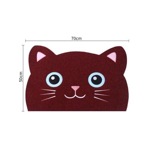 Drop ship semicircle Shape Cat Cartoon Floor Mat Anti-slip Floor Kitchen Carpet Rugs Tatami Toilet Tapete Rug Porch Doormat