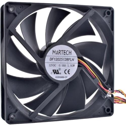 COOLING REVOLUTION DF1202512RFLN 12CM 120mm fan 12025 12V 3pin speed monitoring super quiet CPU chassis power cooling fan