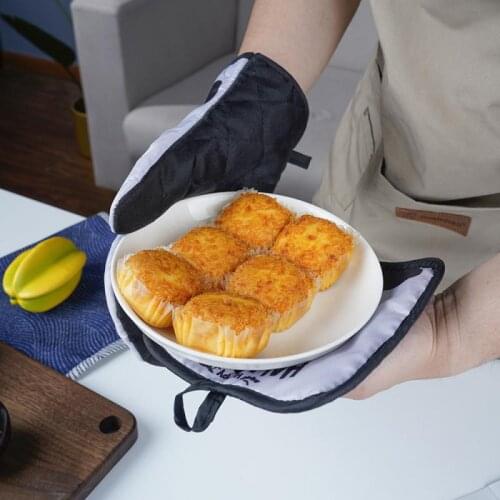 Christmas Microwave Insulated Gloves Halloween Hat Pattern Non-slip Gloves Baking Oven Mitts Insulation Gloves And Mat Kitchen