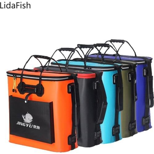 Folding Thicken EVA Live Fish Box Multi Fish Bucket Lure Waterproof Outdoor Box Tackle Storage Fishing Bags