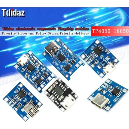 TP4056 18650 1A lithium battery charging protection integrated board lithium battery charging board USB