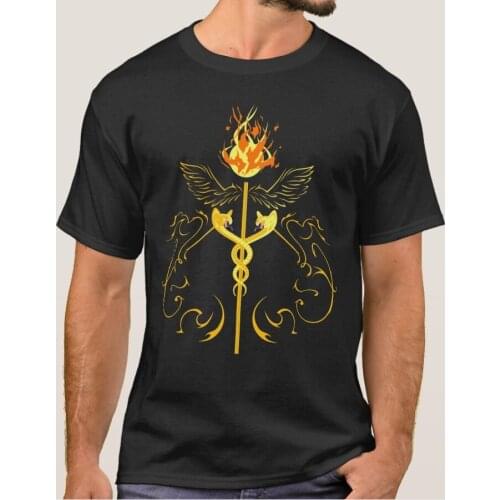 Unique Design The Gods Emissary Hermes Caduceus Printed T-Shirt. Summer Cotton Short Sleeve O-Neck Mens T Shirt New S-3XL